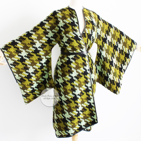 Bonnie Cashin for Sills Coat Oversized Trailing Sleeves Vintage Knit Documented - Picture 3 of 15